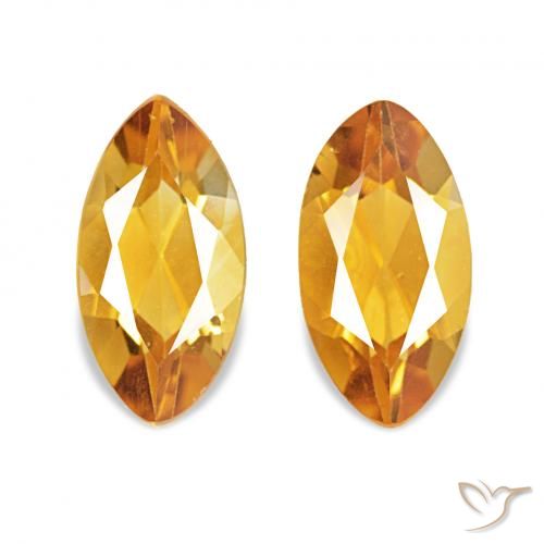 1.04ctw Orange foncé Citrine, Marquise, VVS-VS