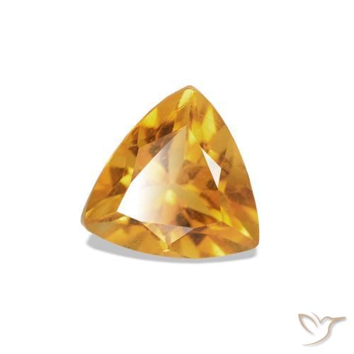 Citrine Or orange foncé naturelle Trillion, 0.40 ct, VVS-VS