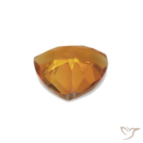 Citrine Orange foncé naturelle Trillion, 0.63 ct, VVS-VS