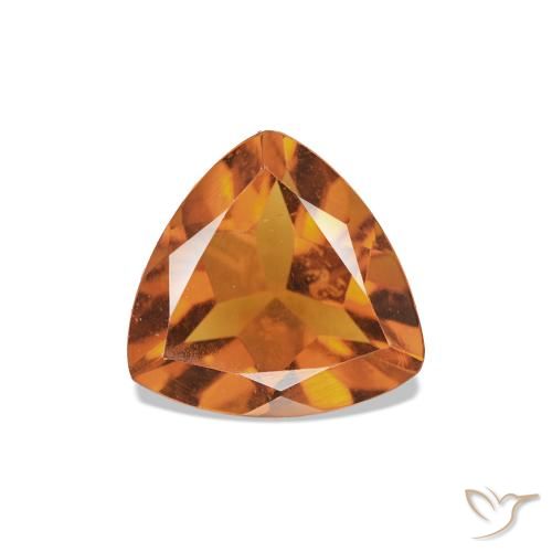 Citrine Orange brun naturelle Trillion, 0.69 ct, VVS-VS