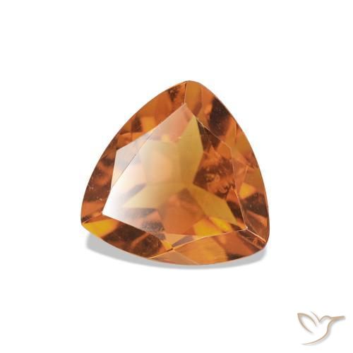 Citrine Orange brun naturelle Trillion, 0.69 ct, VVS-VS