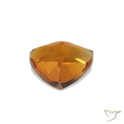 Citrine Orange jaunâtre naturelle Trillion, 0.64 ct, VS