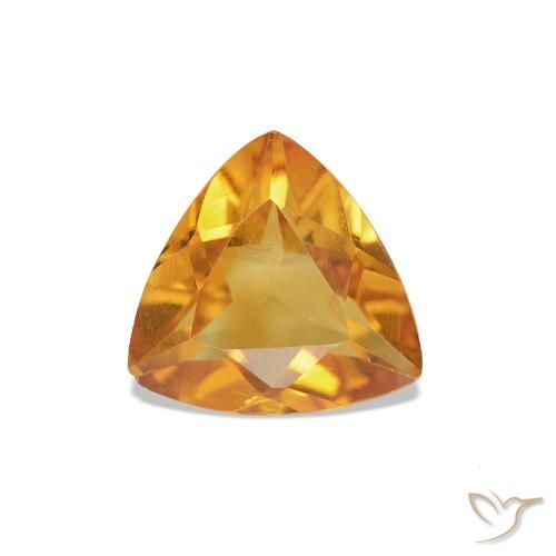 Citrine Or orange foncé naturelle Trillion, 0.54 ct, VS
