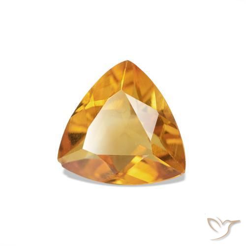 Citrine Or orange foncé naturelle Trillion, 0.54 ct, VS