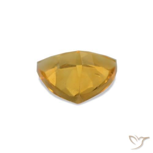 Citrine Doré-orange foncé naturelle Trillion, 0.54 ct, VS-SI