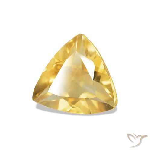 Citrine Doré moyen naturelle Trillion, 0.67 ct, VS-SI
