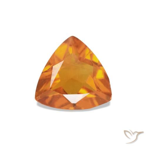 Citrine Orange rougeâtre naturelle Trillion, 0.50 ct, VS-SI