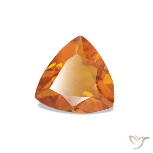 Citrine Orange rougeâtre naturelle Trillion, 0.50 ct, VS-SI