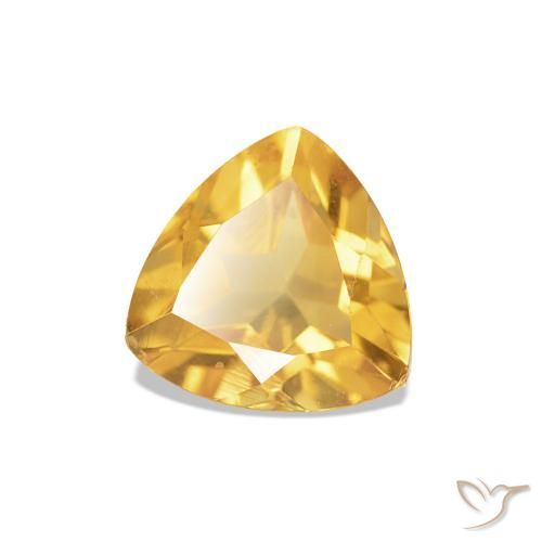 Citrine Doré moyen naturelle Trillion, 0.76 ct, VVS-VS