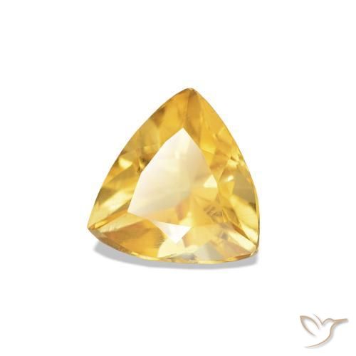 Citrine Doré moyen naturelle Trillion, 0.36 ct, VVS-VS