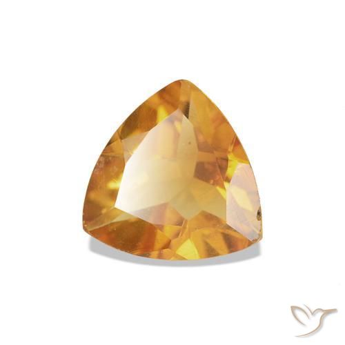Citrine Medium Light-Orange naturelle Trillion, 0.61 ct, VS
