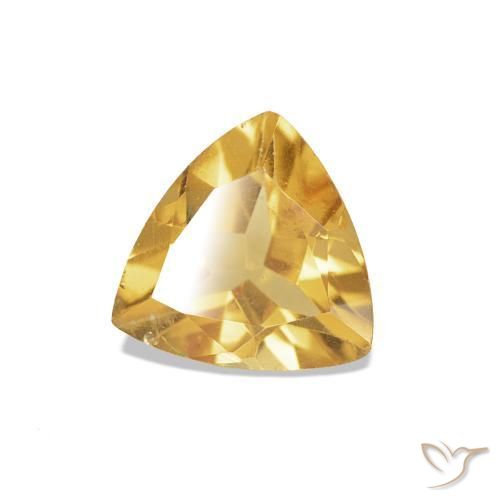 Citrine Doré naturelle Trillion, 0.57 ct, VVS-VS