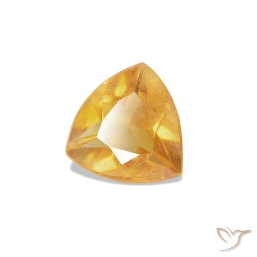 Citrine Orange doré profond naturelle Trillion, 0.24 ct, VS
