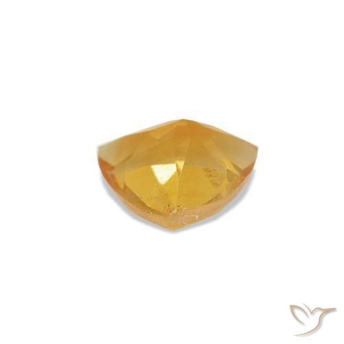 Citrine Orange doré profond naturelle Trillion, 0.24 ct, VS
