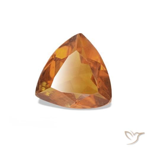 Citrine Orange brunâtre naturelle Trillion, 0.50 ct, VS