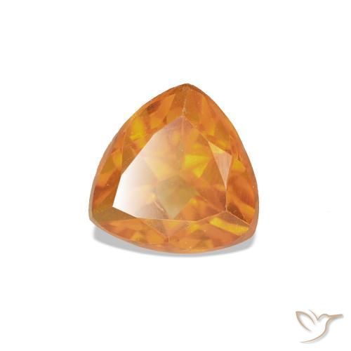 Citrine Ambre orange naturelle Trillion, 0.40 ct, VS