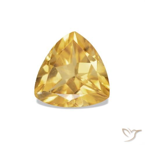 Citrine Or moyen naturelle Trillion, 0.72 ct, VS
