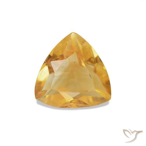 Citrine Medium Light Orange-Gold naturelle Trillion, 0.60 ct, VS