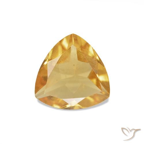 Citrine Orange-or léger naturelle Trillion, 0.56 ct, VS