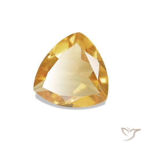 Citrine Orange-or léger naturelle Trillion, 0.56 ct, VS