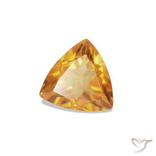 Citrine Or-orange moyen naturelle Trillion, 0.36 ct, VS
