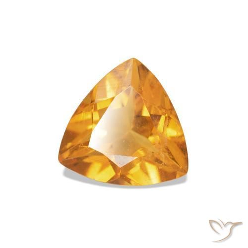 Citrine Or orange foncé naturelle Trillion, 0.58 ct, VVS-VS
