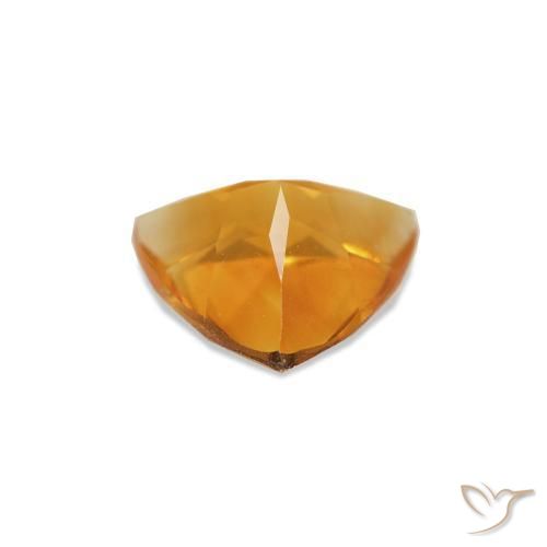 Citrine Or orange foncé naturelle Trillion, 0.58 ct, VVS-VS