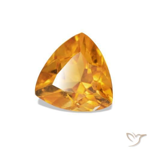 Citrine Or orange foncé naturelle Trillion, 0.74 ct, VS-SI