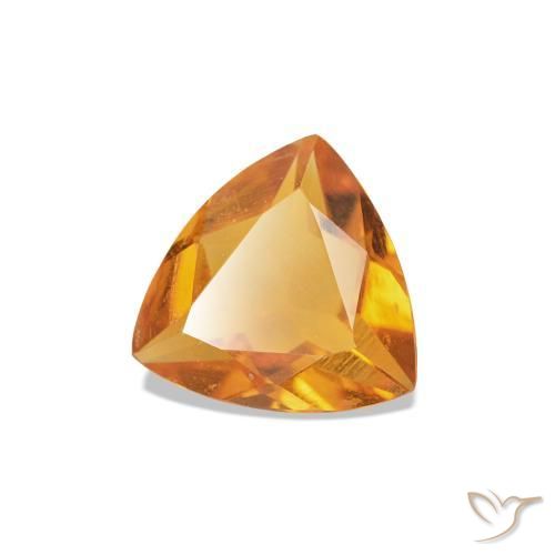 Citrine Or naturelle Trillion, 0.50 ct, VVS-VS