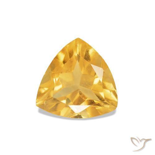 Citrine Doré vif naturelle Trillion, 0.64 ct, VS-SI