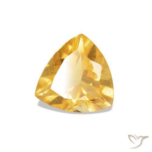 Citrine Doré vif naturelle Trillion, 0.64 ct, VS-SI