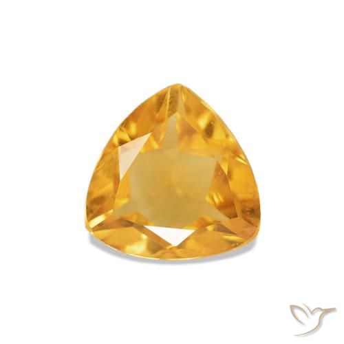 Citrine Medium Light Orange-Gold naturelle Trillion, 0.59 ct, VVS-VS