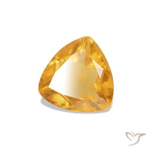 Citrine Medium Light Orange-Gold naturelle Trillion, 0.59 ct, VVS-VS