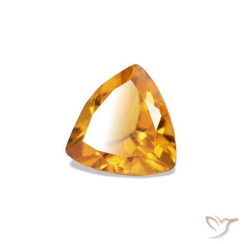 Citrine Or-orange moyen naturelle Trillion, 0.36 ct, VVS-VS