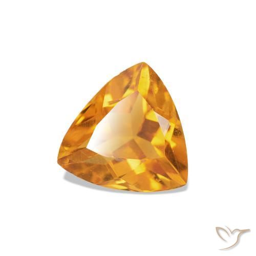 Citrine Or orange foncé naturelle Trillion, 0.58 ct, VVS-VS