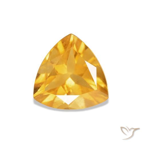 Citrine Doré vif naturelle Trillion, 0.73 ct, VS
