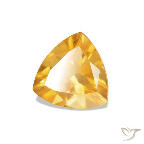 Citrine Doré vif naturelle Trillion, 0.73 ct, VS
