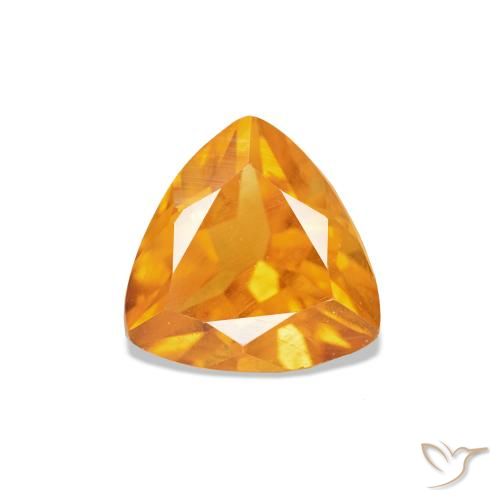 Citrine Orange moyen naturelle Trillion, 0.67 ct, VS