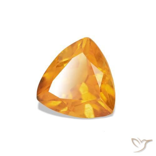 Citrine Orange moyen naturelle Trillion, 0.67 ct, VS