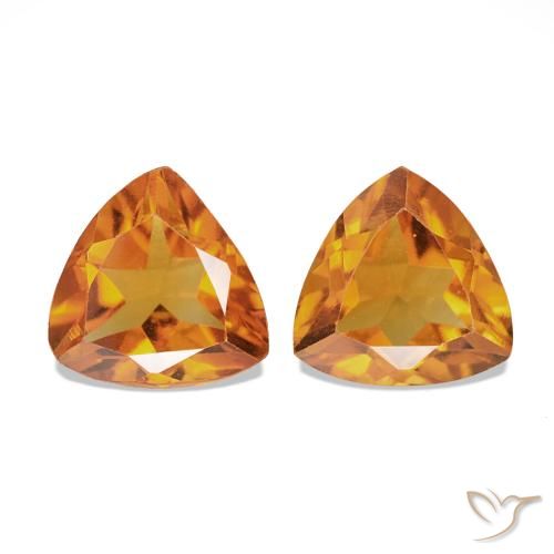 Shop natural 0.88ct Orange moyen Citrine gems, Trillion, from Brésil at GemSelect. In stock, global shipping!