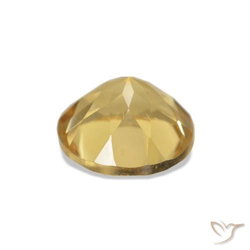 Citrine Orange Doré naturelle Coupe roude, 1.19 ct, VVS-VS