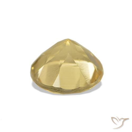 Citrine Jaune doré léger naturelle Coupe roude, 1.23 ct, VVS-VS