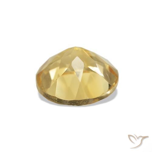 Citrine Doré léger naturelle Coupe roude, 1.16 ct, VVS-VS