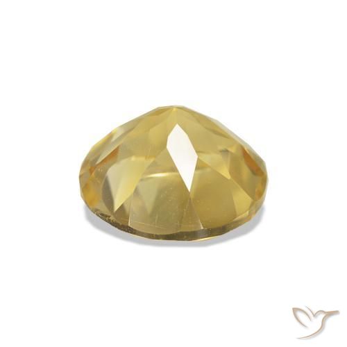 Citrine Doré léger naturelle Coupe roude, 1.16 ct, VVS-VS