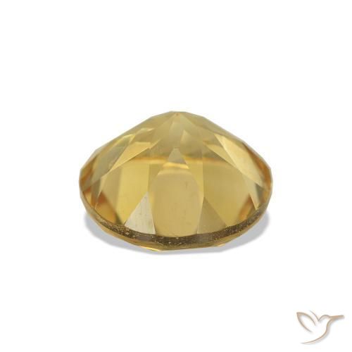 Citrine Jaune doré léger naturelle Coupe roude, 1.20 ct, VVS-VS