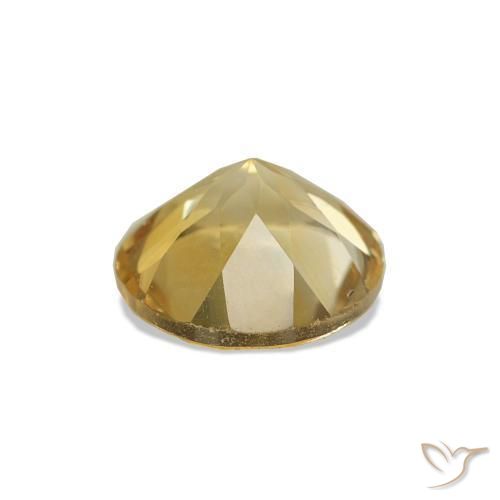 Citrine Jaune doré léger naturelle Coupe roude, 1.12 ct, VVS-VS