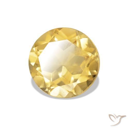 Citrine Jaune clair naturelle Coupe roude, 1.22 ct, VVS-VS
