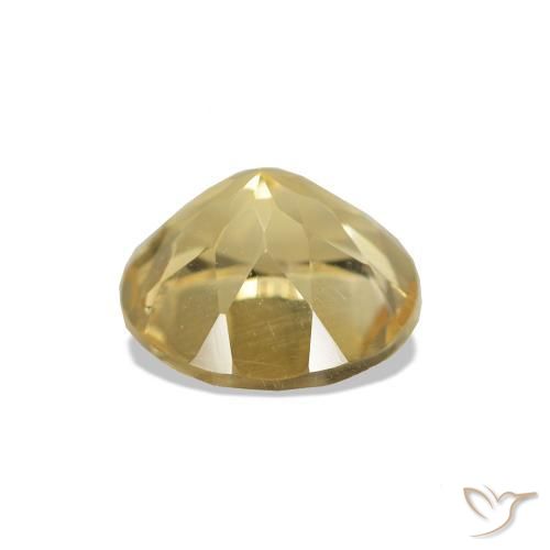 Citrine Jaune doré léger naturelle Coupe roude, 1.21 ct, VS
