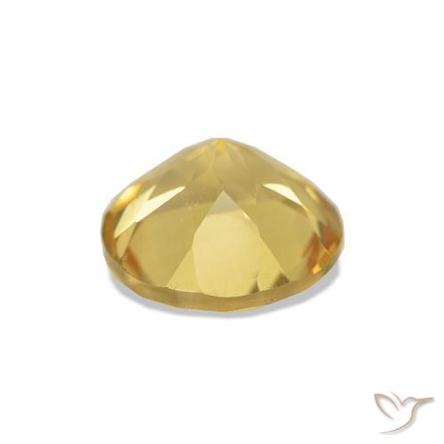 Citrine Doré léger naturelle Coupe roude, 1.14 ct, VVS-VS
