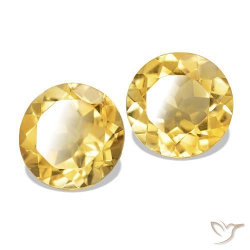Shop natural 2.50ct Jaune doré léger Citrine gems, Coupe roude, from Brésil at GemSelect. In stock, global shipping!